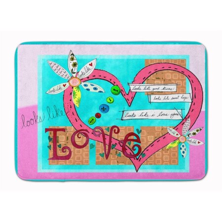 Carolines Treasures Looks Like I Love You Valentines Day Machine Washable Memory Foam Mat PJC1114RUG